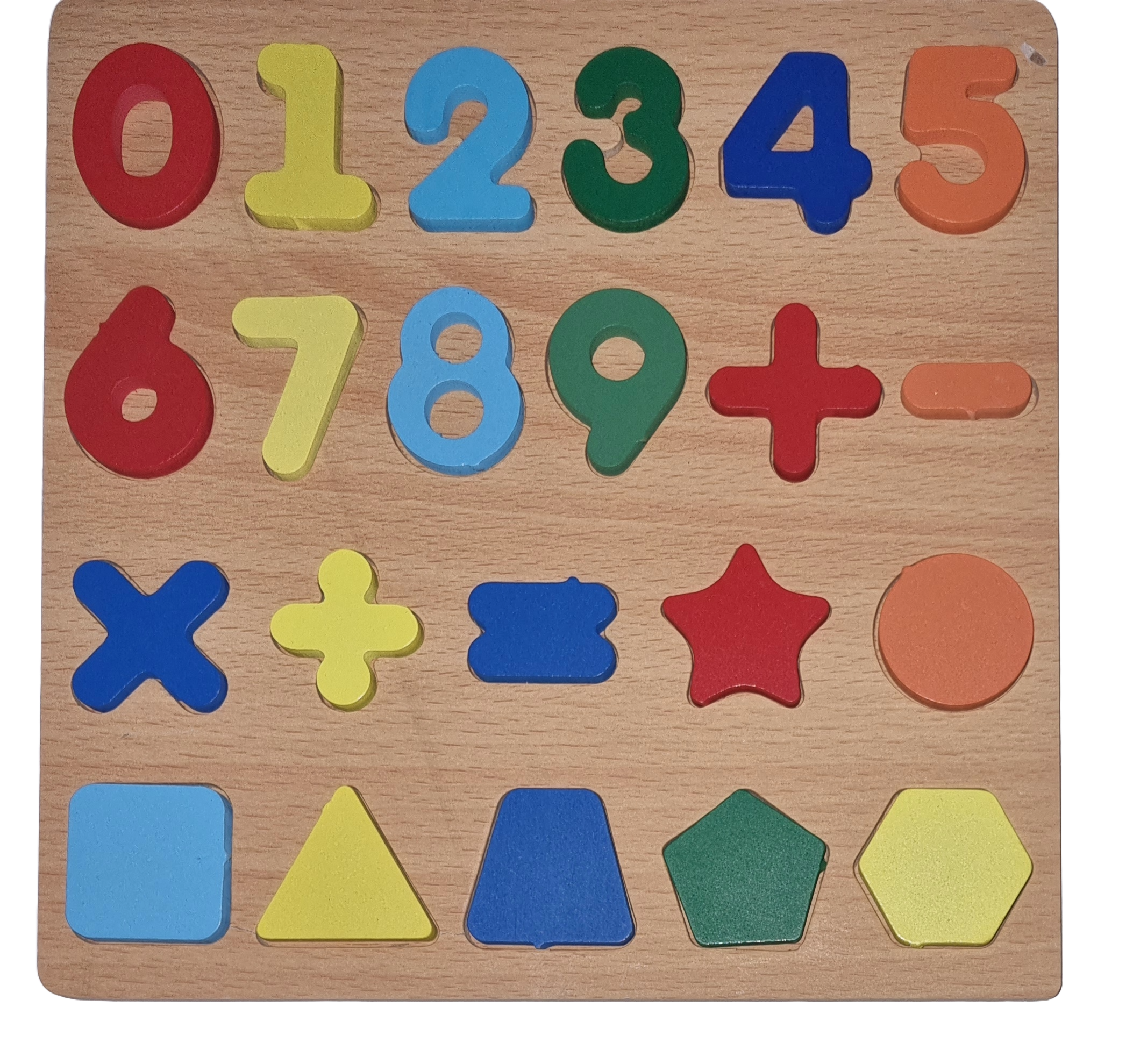 Holzpuzzle Zahlen und Formen 22 Teile